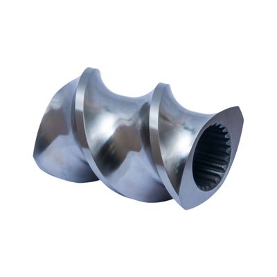 Superficie del espejo Extrusor de doble tornillo de alta dureza Elemento de tornillo de transporte doble