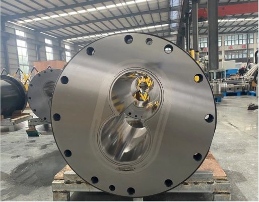 JSW Co Extrusor de barril de doble tornillo giratorio Segmentos de tornillo de barril combinado para productos de EPI