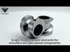 Elements de extrusora de tornillo doble de sola flecha resistente al desgaste ISO9001 para la producción de cosméticos