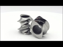 Elements de transición de tornillo gemelo a medida extrusor de tornillo de arena de explosión de pulido para plásticos